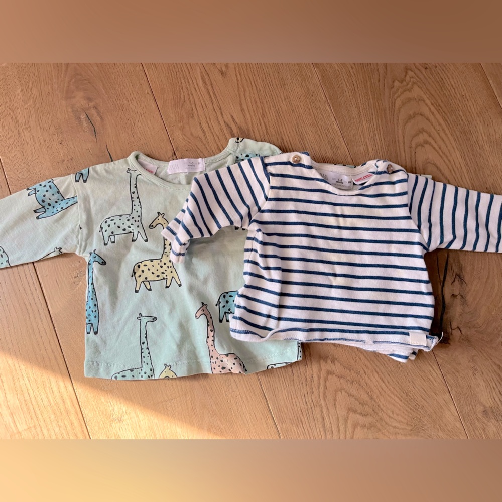 Zara unisex 1-3 months shirt bundle